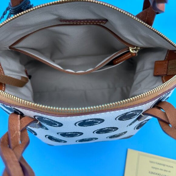 Dooney & Bourke Celeste Small Satchel Penn State University Handbag, Blue/White - Picture 9 of 16